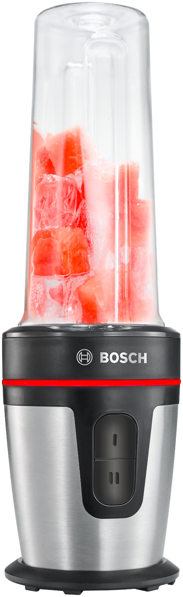 BOSCH MMBM700MDE VitaStyle Mixx2Go Smoothie Maker Schwarz/Edelstahl gebürstet (350 Watt, 0.5 l)