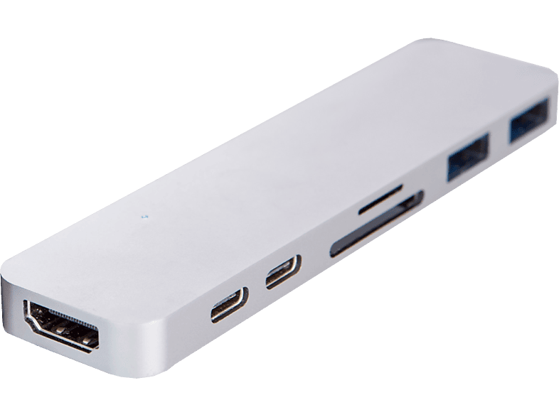 HYPER Hub USB-C 7-in-1 Thunderbolt 3 voor MacBook Pro 2016 Silver (GN28B-SILVER)