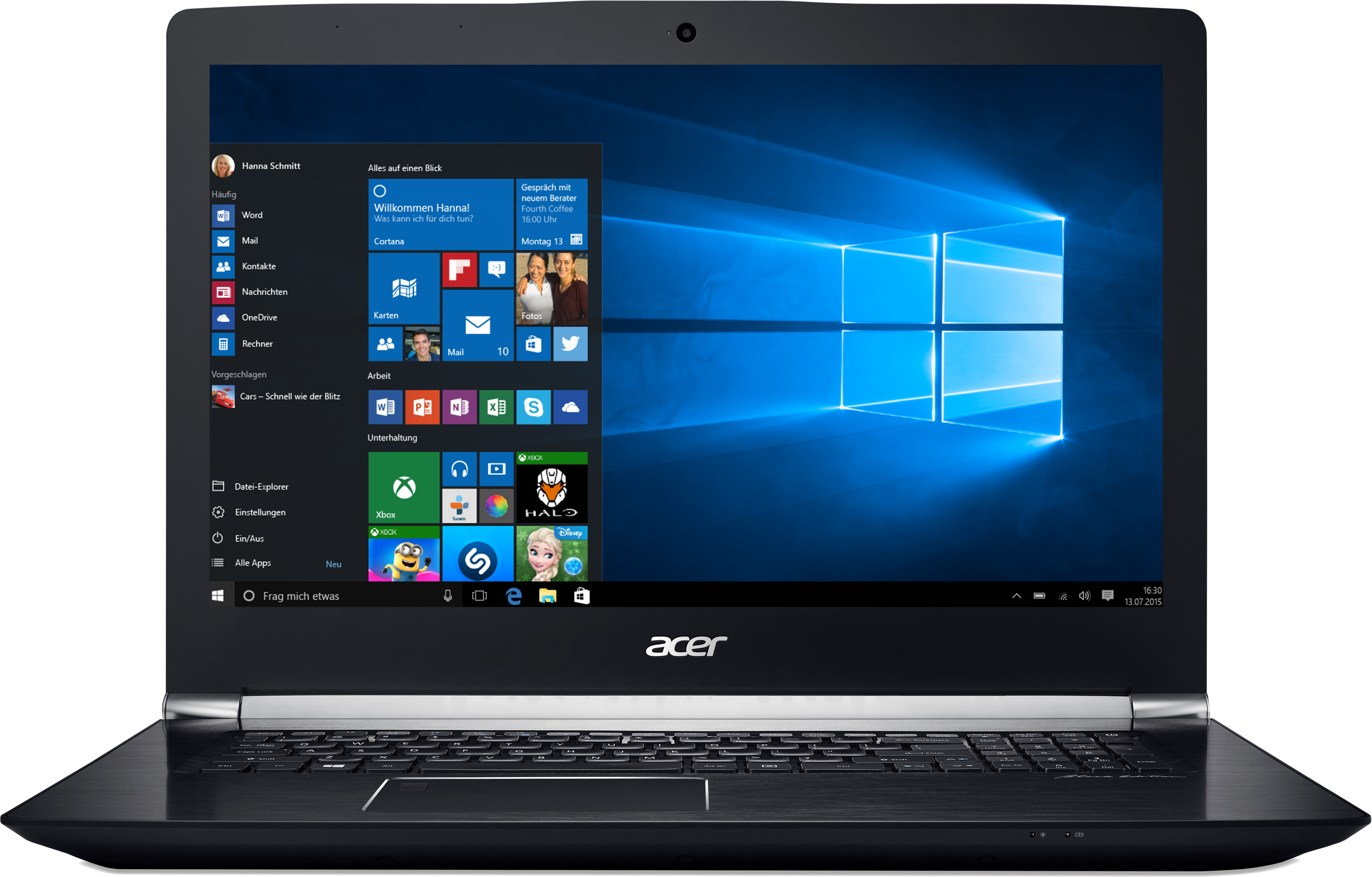 ACER Gaming Notebook Aspire V 17 Nitro VN7-793G-70Z6 (NH.Q25EG.001) - (Ausstellungsstück) Gaming-Notebook, 17,3 Zoll, Full-HD, Intel® Core™ i7-7700HQ Prozessor
(6M Cache, bis zu 3.80 GHz), 8 GB, 1000 GB HDD + 256 GB SSD