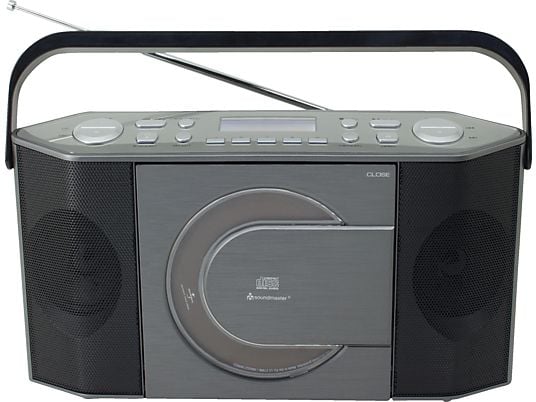 SOUNDMASTER RCD1770AN - Tragbares CD-Radio (DAB+, FM, Schwarz/Silber)