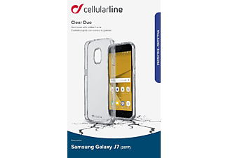 CELLULARLINE Clear Duo - Coque smartphone (Convient pour le modèle: Samsung Galaxy J7 (2017))