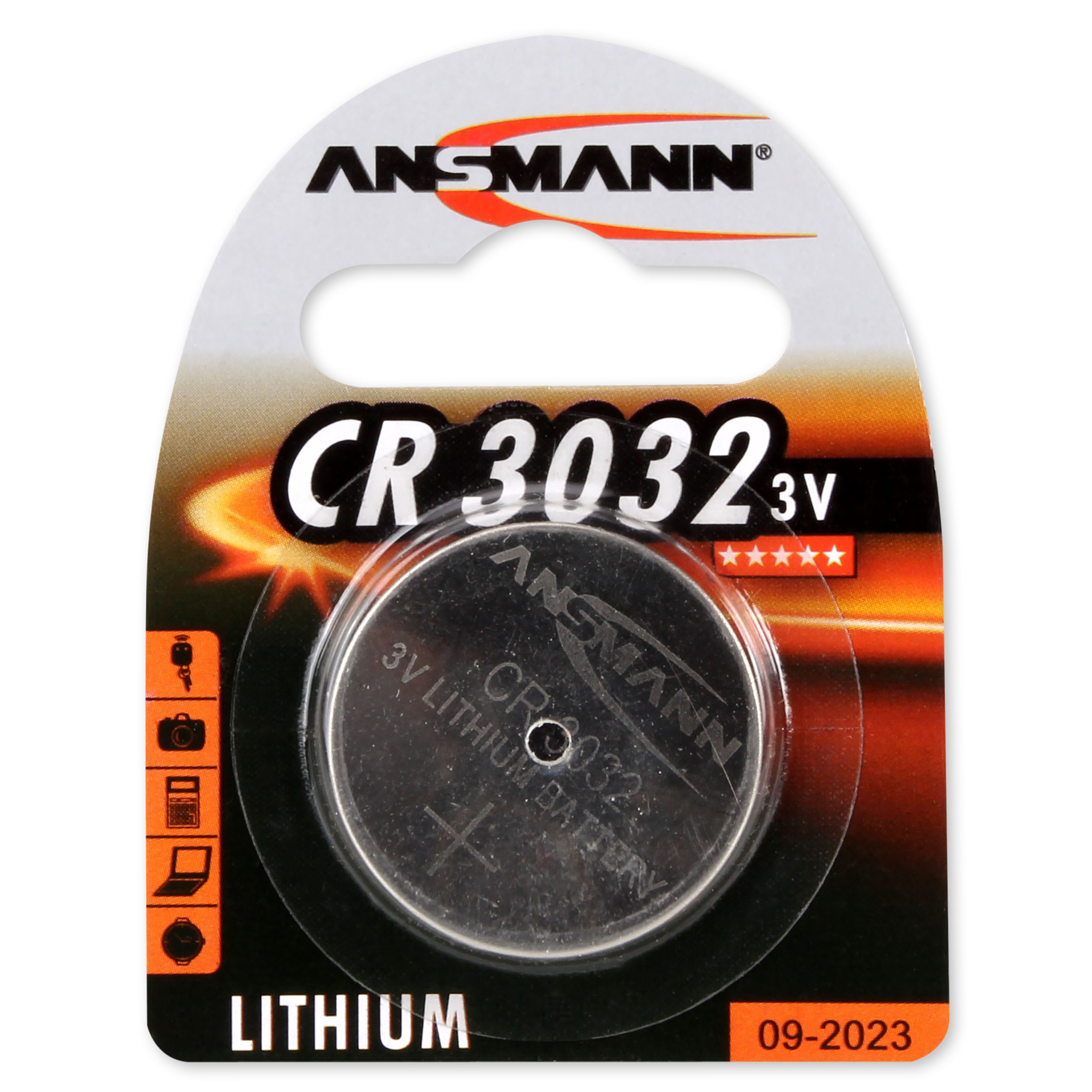 ANSMANN CR3032 CR3032 Knopfzelle, 1 Stück Lithium, Volt 3