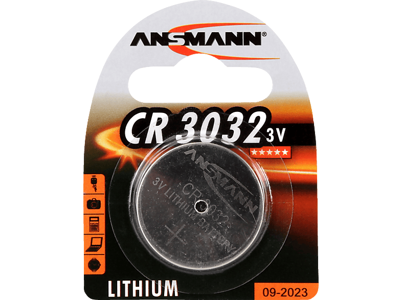 ANSMANN CR3032 CR3032 Knopfzelle, Lithium, 3 Volt 1 Stück
