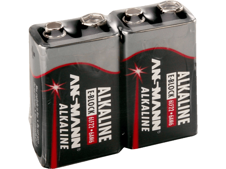 ANSMANN 6LF22 EBlock (9V) Batterie, Alkaline, 9 Volt 2 Stück 1