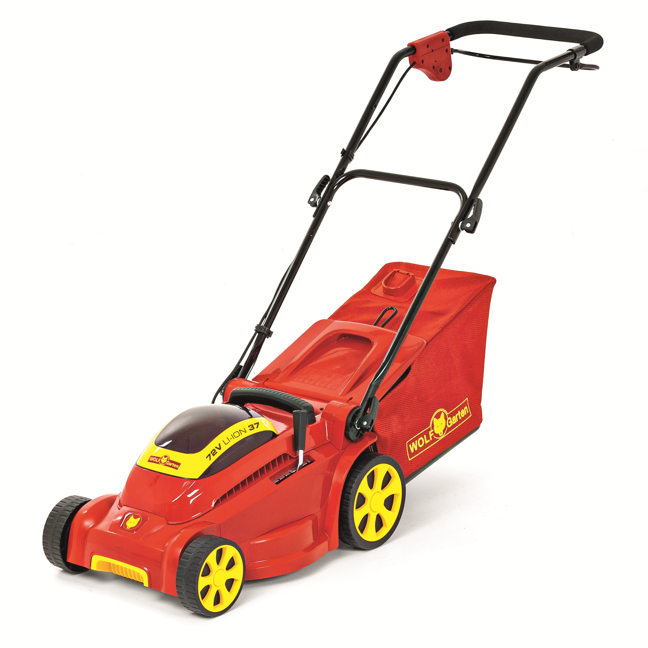 WOLF GARTEN 18AKHJ23650 72V LI-ION POWER 37, Akku-Rasenmäher (72 Volt, Schnittbreite: 370 mm, Verstellbare Schnitthöhe 25-75 mm, mit 40 l Fangkorb-Volumen)