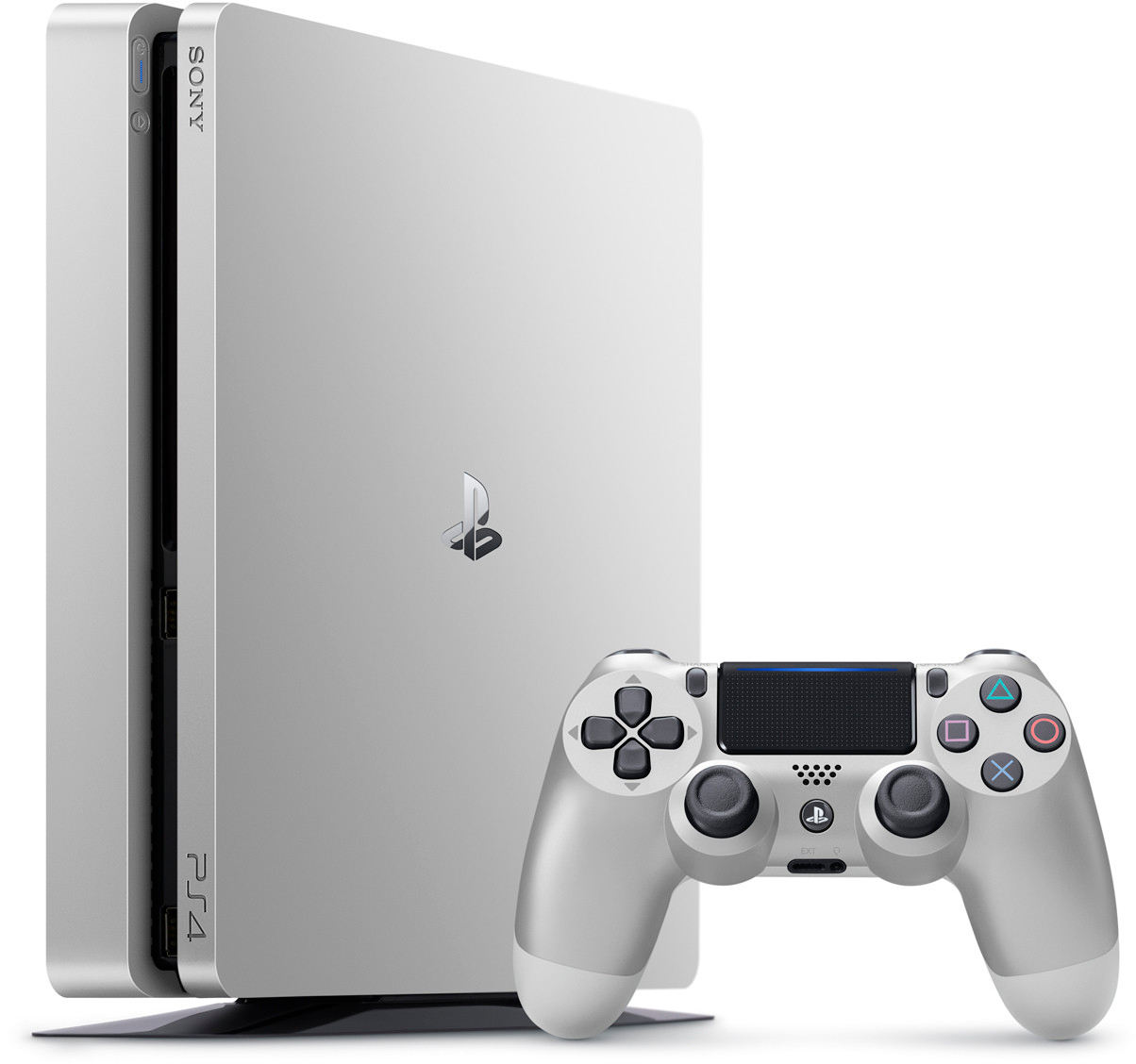 PLAYSTATION PS4 Slim 500 GB Silver + 2 PS4 DualShock controllers