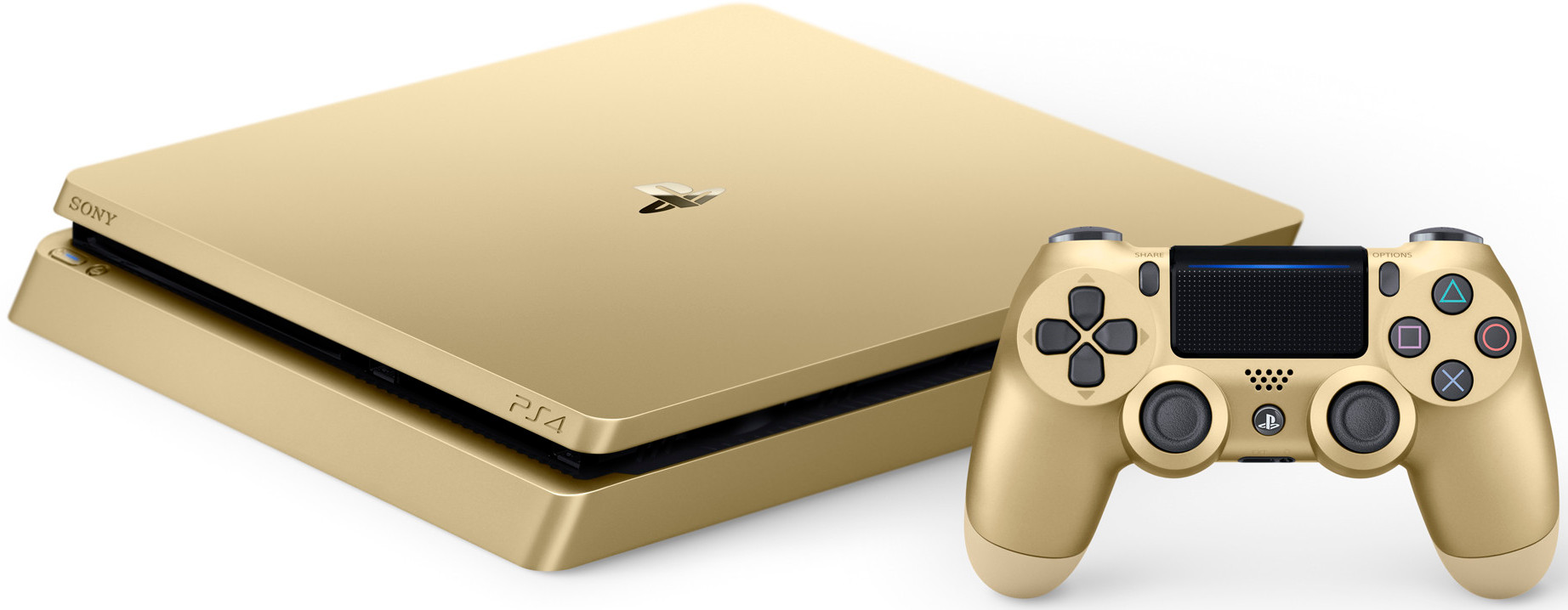 PLAYSTATION PS4 Slim 500 GB Gold + 2 PS4 DualShock controllers