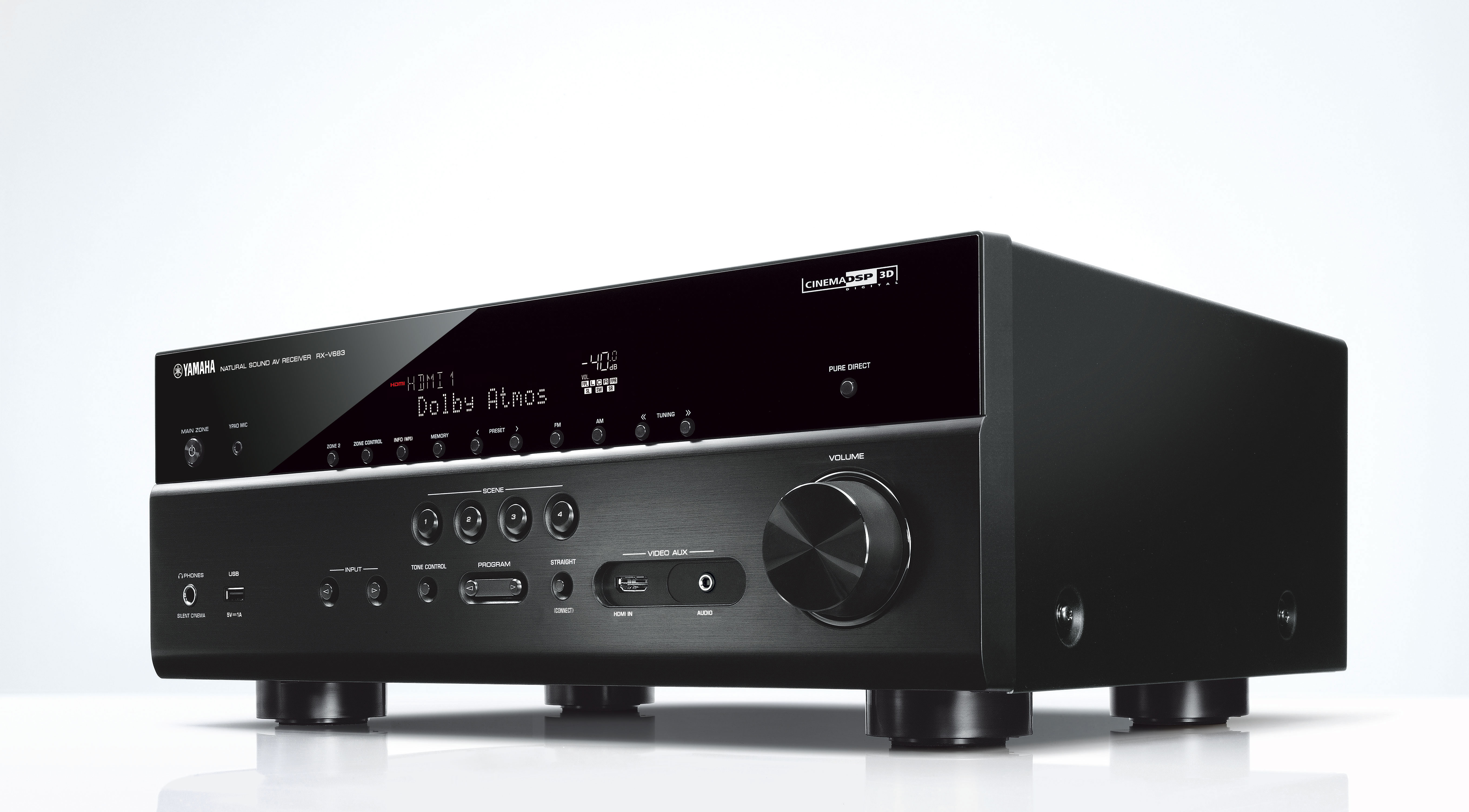 YAMAHA RX-V683 AV-Receiver (7.2 Kanäle, Schwarz)