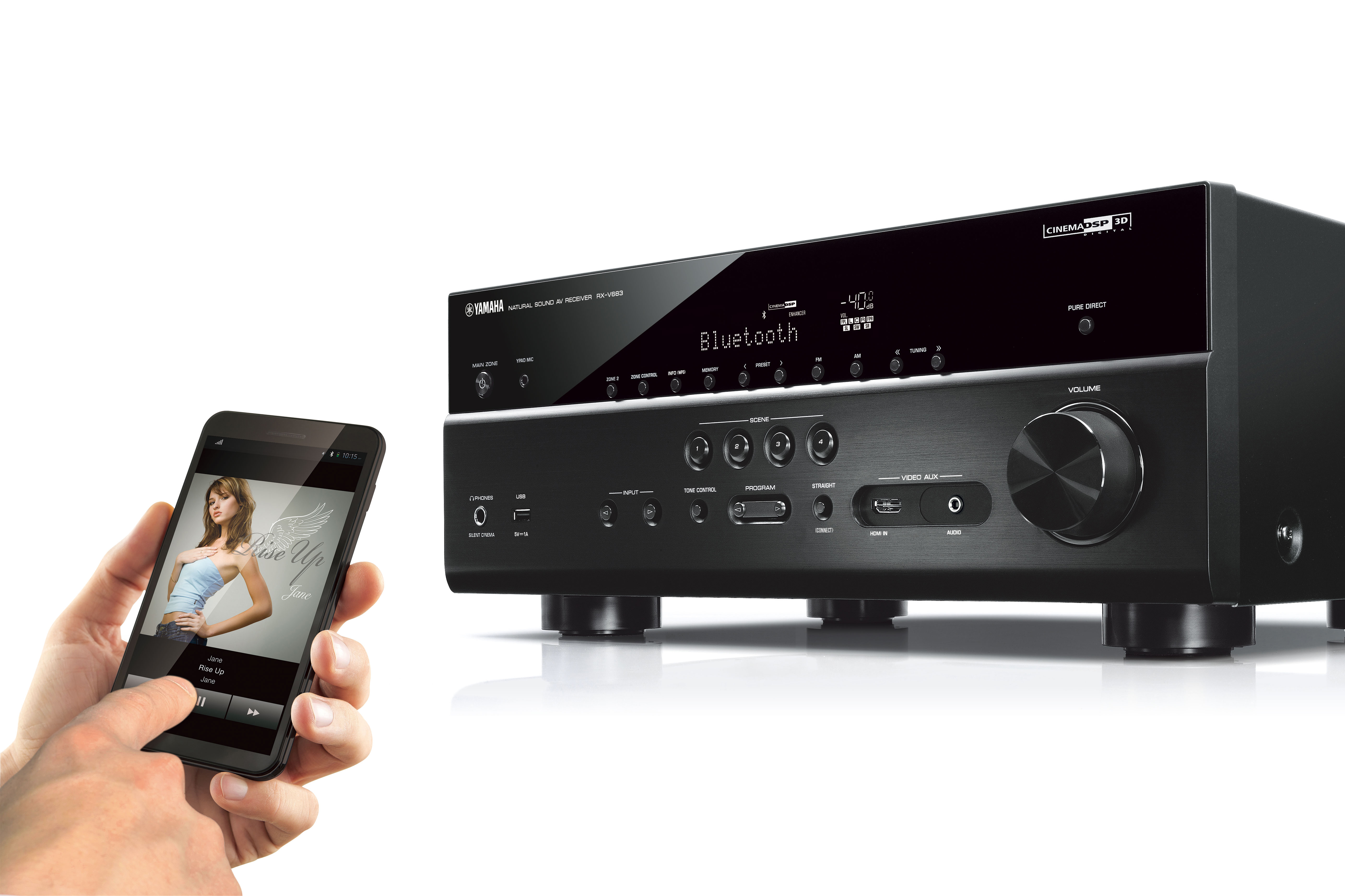 YAMAHA RX-V683 AV-Receiver (7.2 Kanäle, Schwarz)