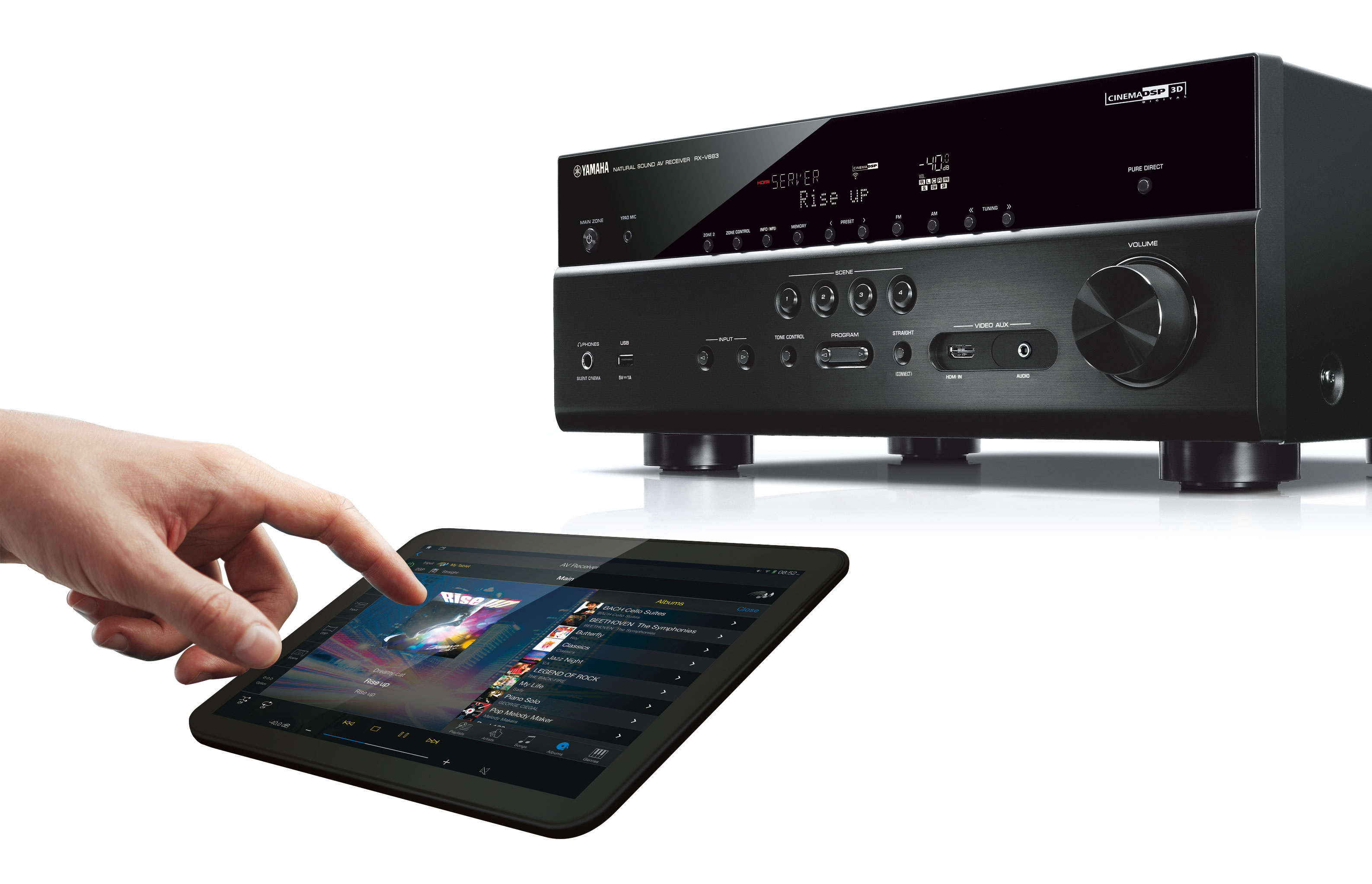 YAMAHA RX-V683 AV-Receiver (7.2 Kanäle, Schwarz)