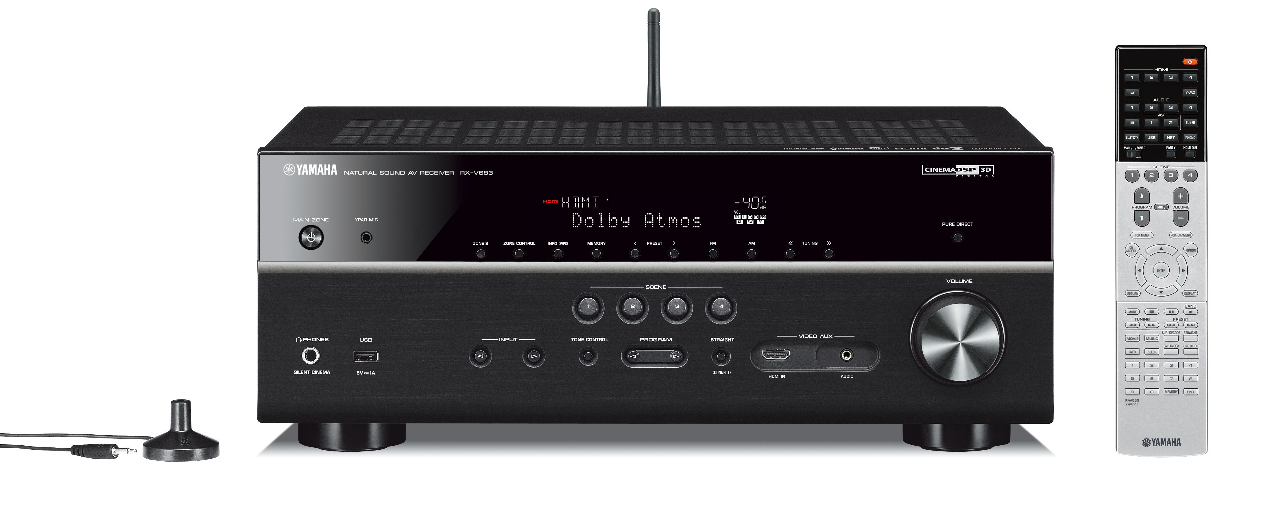 YAMAHA RX-V683 AV-Receiver (7.2 Kanäle, Schwarz)