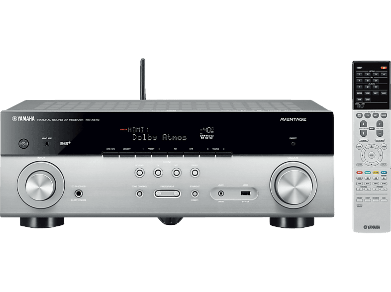 YAMAHA RXA670 AVReceiver (7.2 Kanäle, Titan) AVReceiver Titan