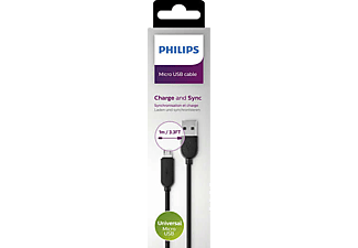 PHILIPS DLC2416U/10 1 m Micro USB Type-C Şarj/Data Kablosu Siyah