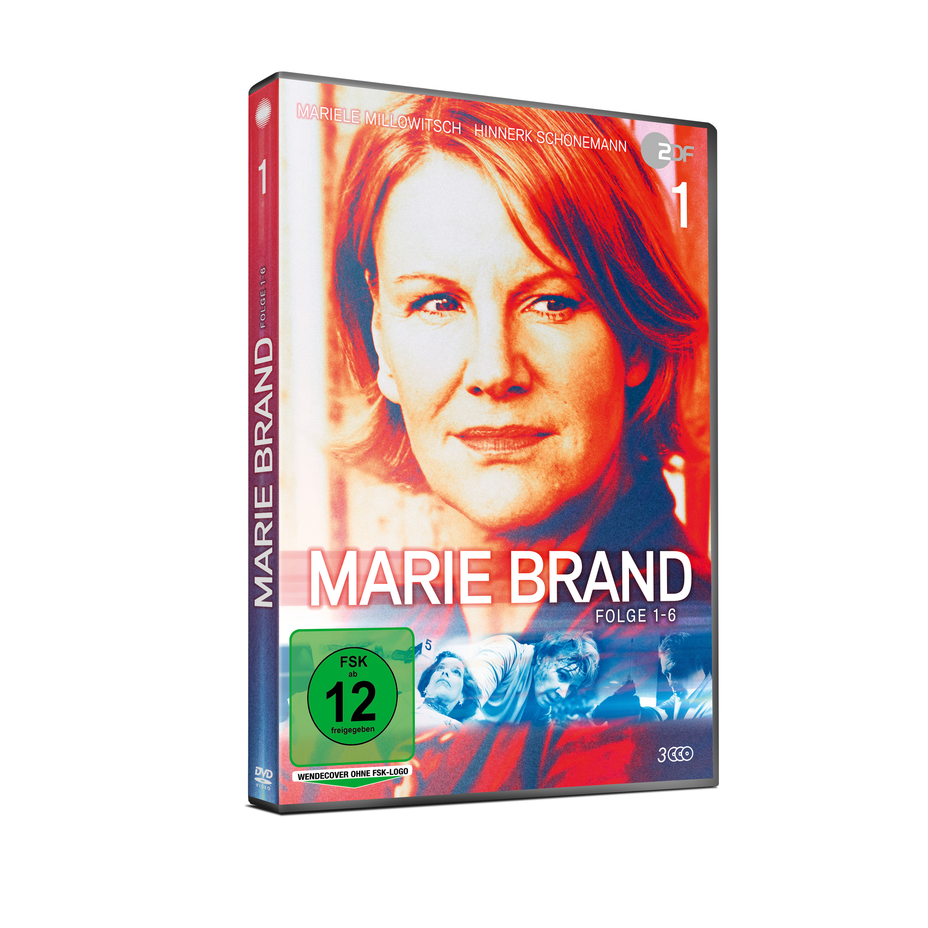 DVD-Cover mit dem Gesicht einer Frau und dem Text 'MARIE BRAND'. Text ist auf Deutsch.