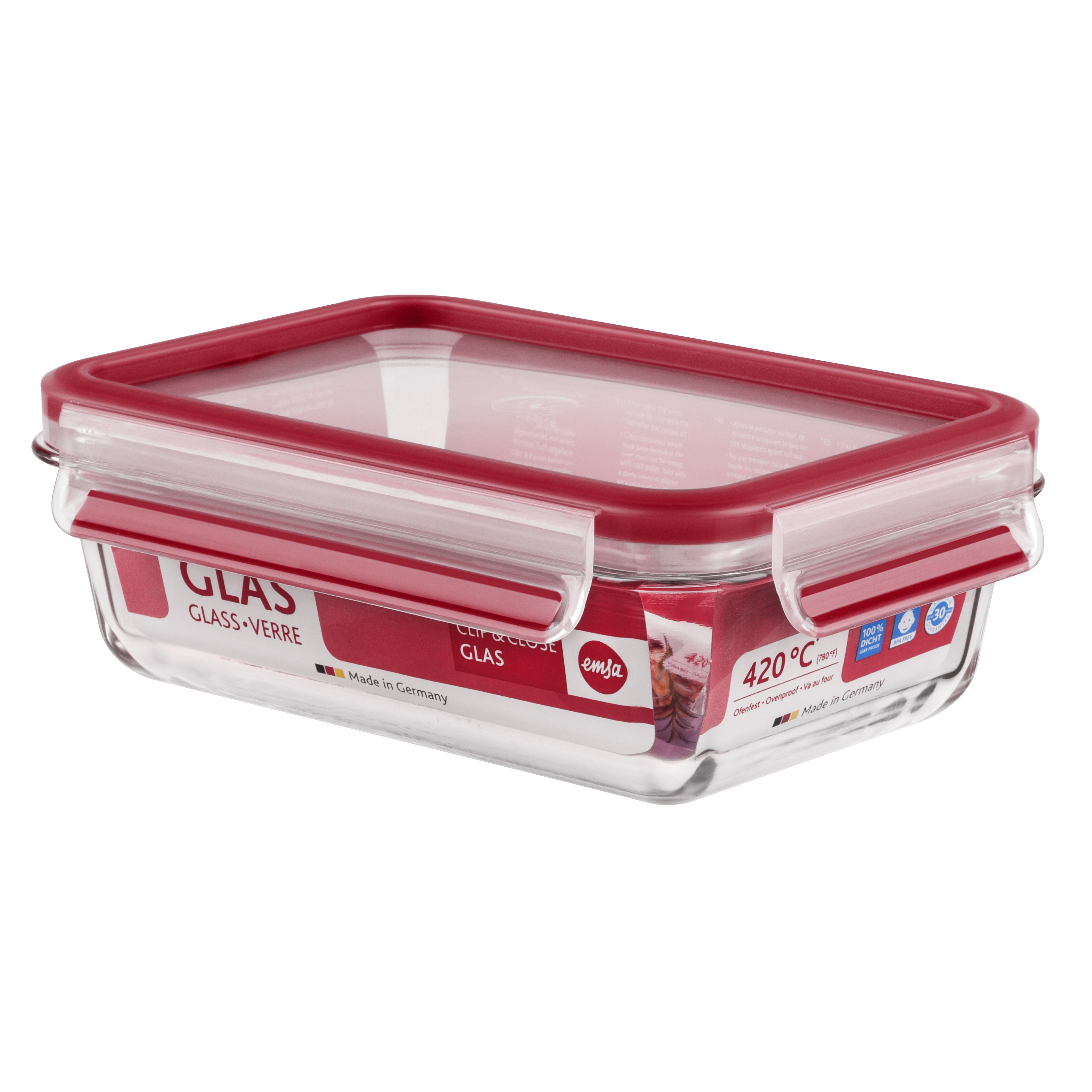 EMSA 516244 Clip & Close Vorratsdose Rot