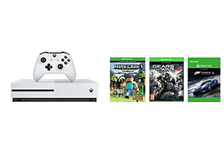 MICROSOFT Xbox One S 500 GB Minecraft GOW 4 Forza 6 Oyun Konsolu Outlet