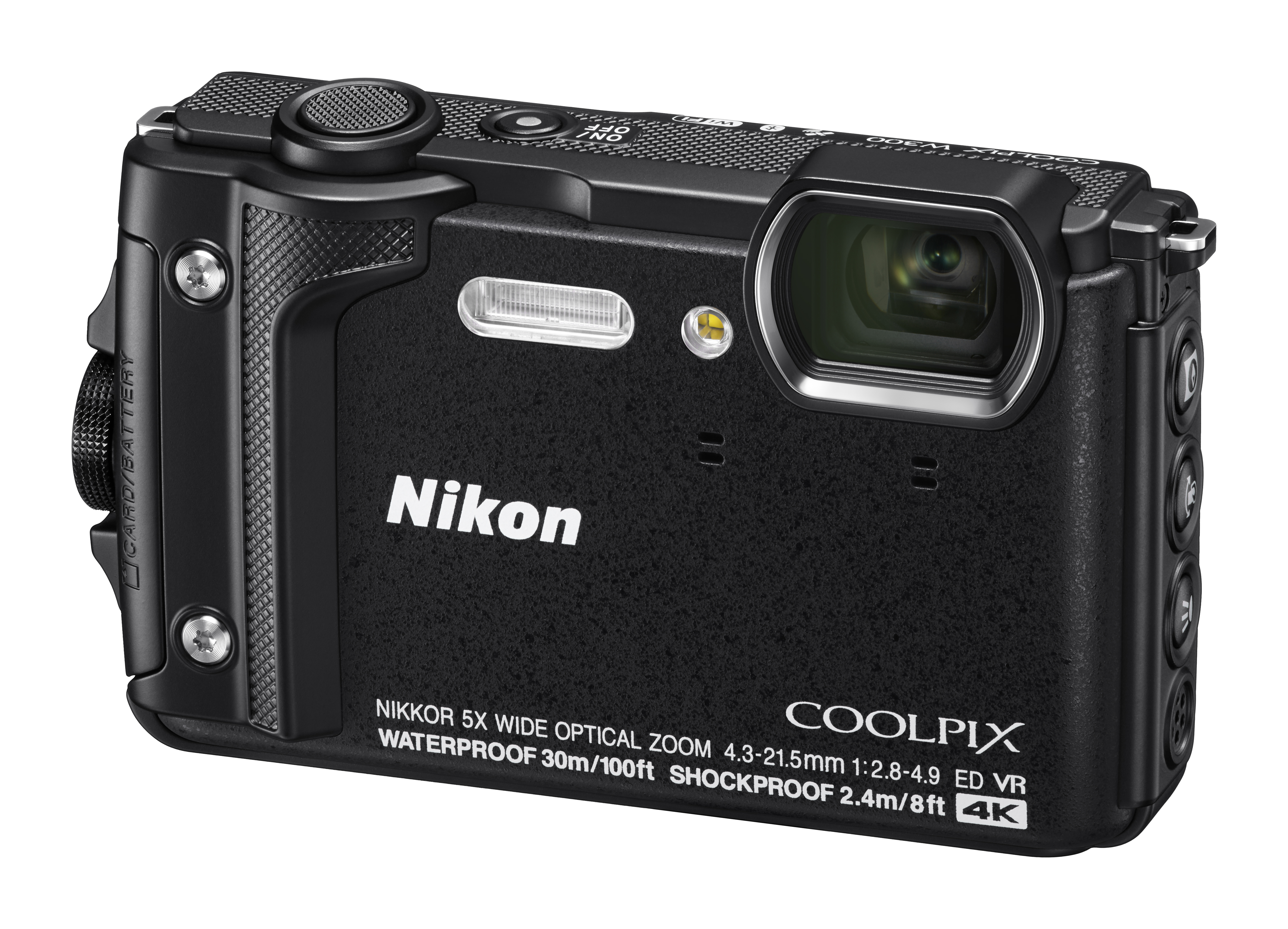 opt. , Digitalkamera TFT-LCD, NIKON Coolpix Zoom, Schwarz, 5x WLAN W300