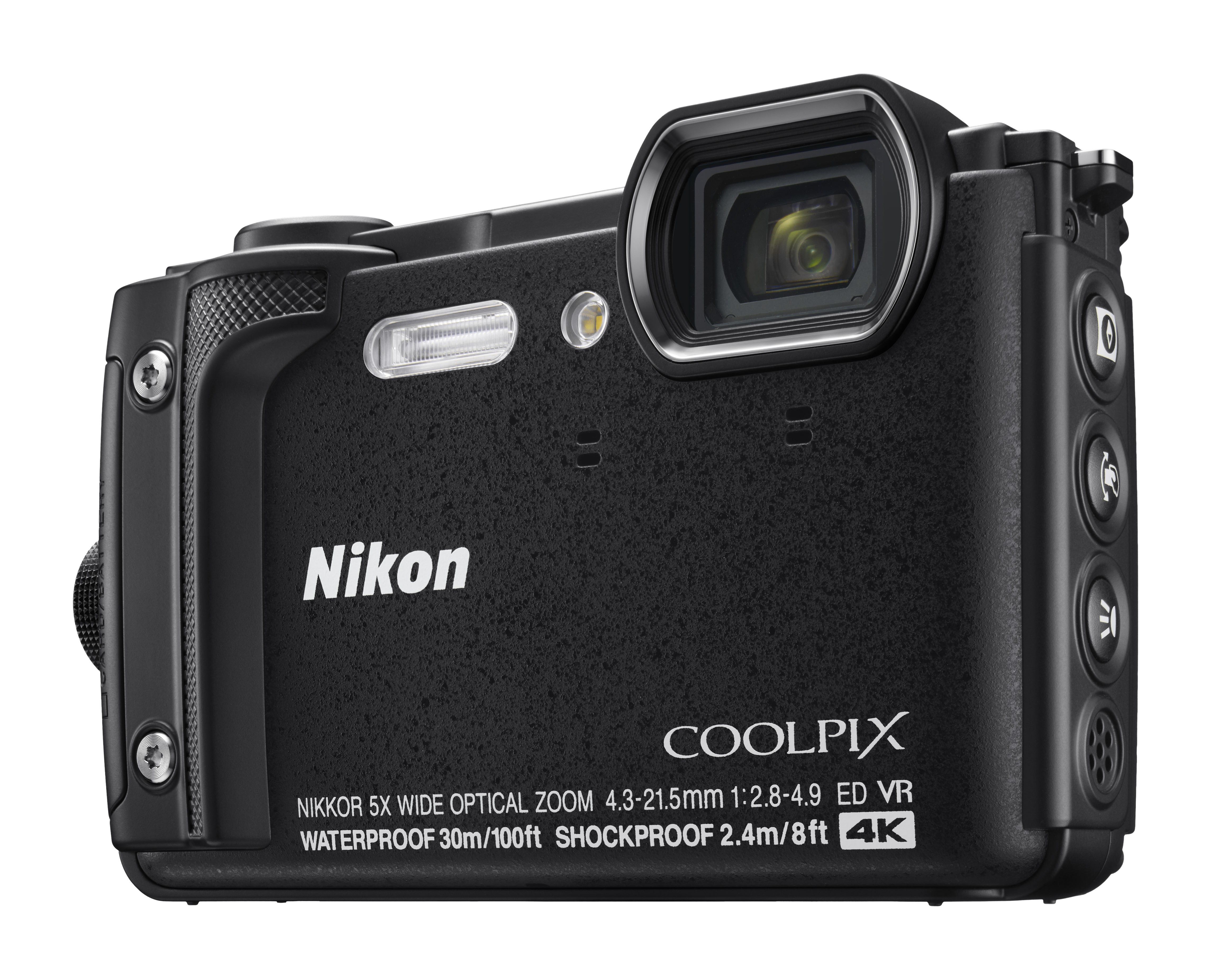 opt. , Digitalkamera TFT-LCD, NIKON Coolpix Zoom, Schwarz, 5x WLAN W300