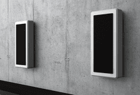 Design Lautsprecher Flatbox M-One für Wandmontage, White Satin