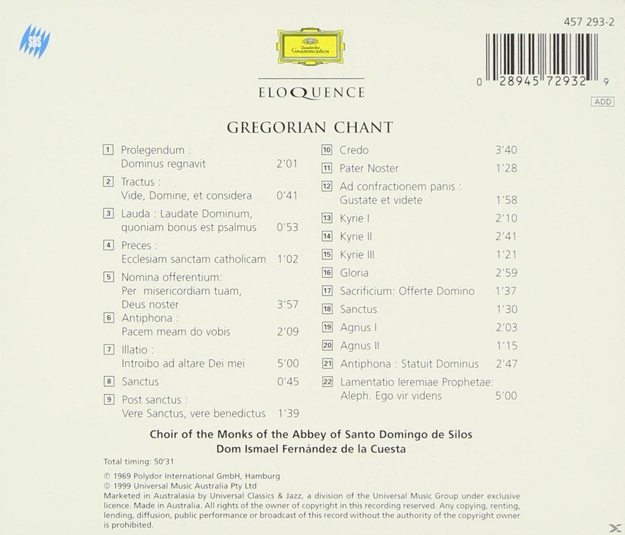 Monks Of Silos - Gregorian Chant  - (CD)