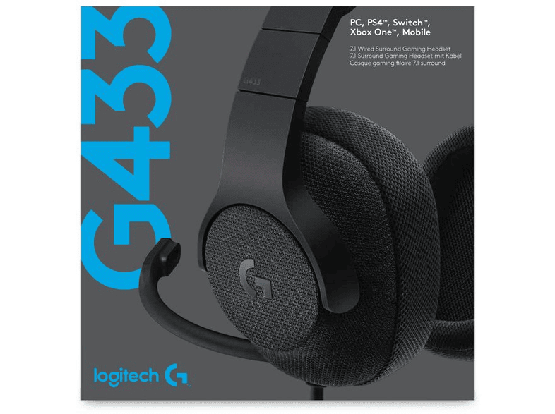 Logitech Gamingheadset G433 7 1 Surround Triple Black