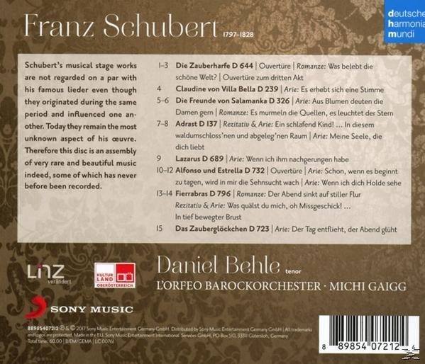 Daniel Behle, L'Orfeo Barockorchester - Overtures,Romances & Arias  - (CD)