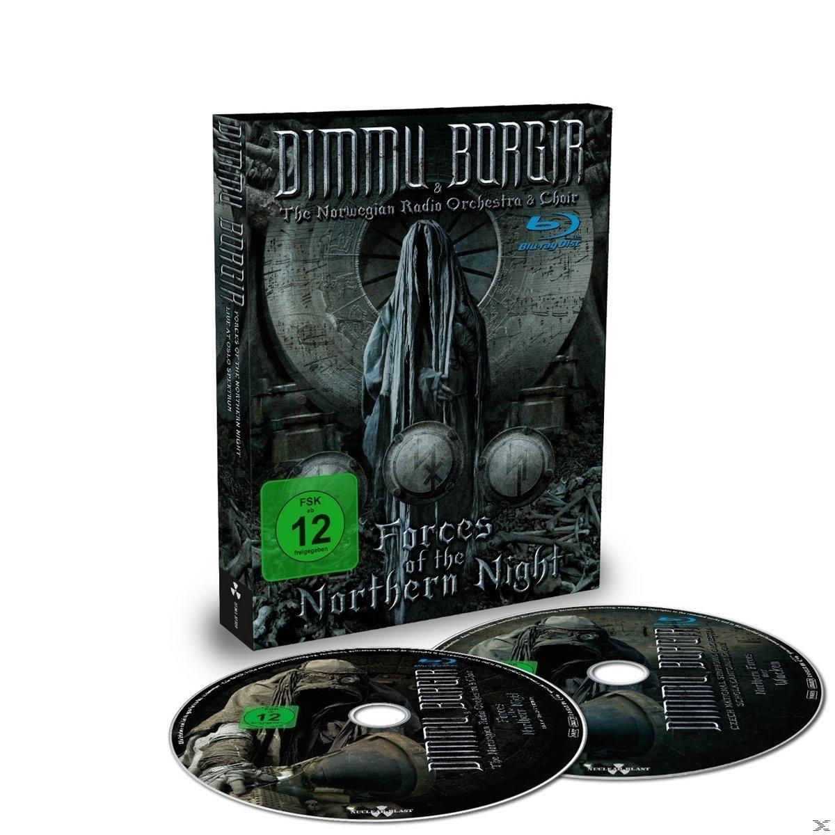 Dimmu Borgir Albumcover mit einer dunklen Figur. Blu-ray-Hülle und zwei Discs sind sichtbar.