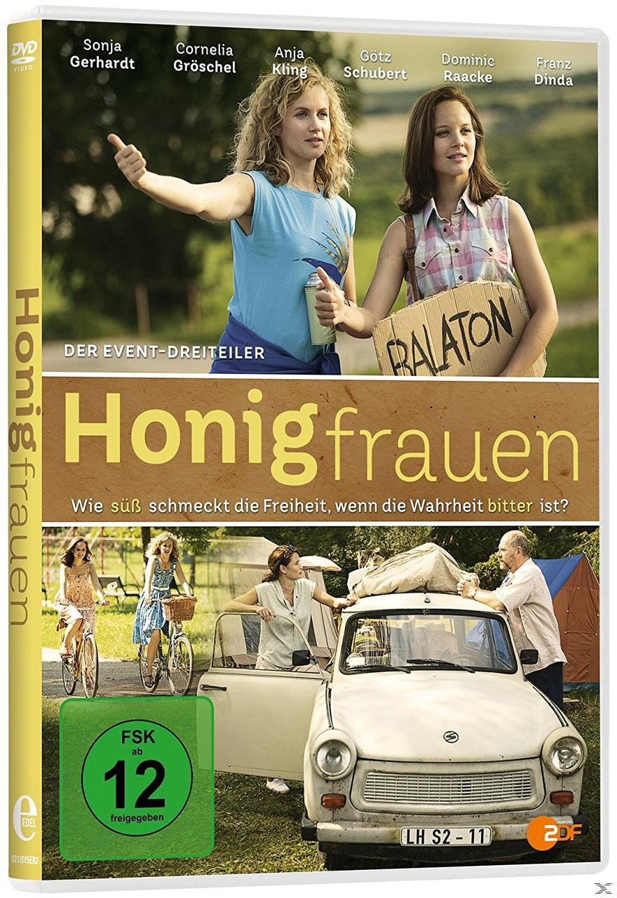 DVD-Cover: Drei Frauen auf einem Auto und einem Fahrrad mit Text und grünem FSK-Logo.