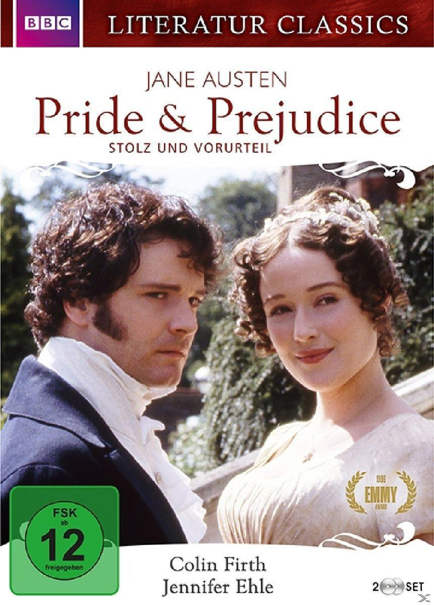DVD-Cover von Stolz und Vorurteil mit Colin Firth und Jennifer Ehle, mit grünem FSK 12-Aufkleber.