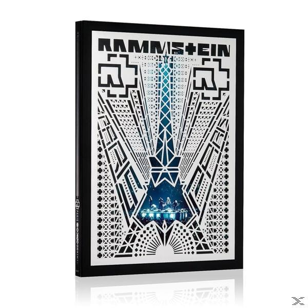 Albumcover mit einem Schwarz-Weiß-Design mit Bandnamen oben und Bühnenszene.