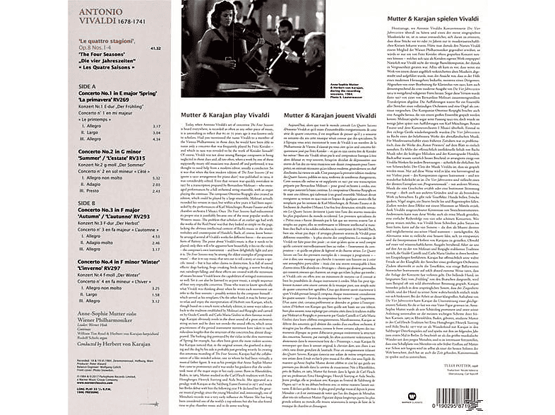 Thumbnail - Anne-Sophie Mutter, Wiener Philharmoniker, Herbert von Karajan - Die vier Jahreszeitem (Vinyl)