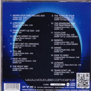 Rückseite der CD-Hülle. Titelliste und ein blaues Planetenbild. Text www.youtube.com/dance ist sichtbar.