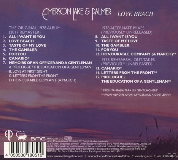 Palmer - - Remaster Love - Lake 2017 (CD) Emerson, & Beach