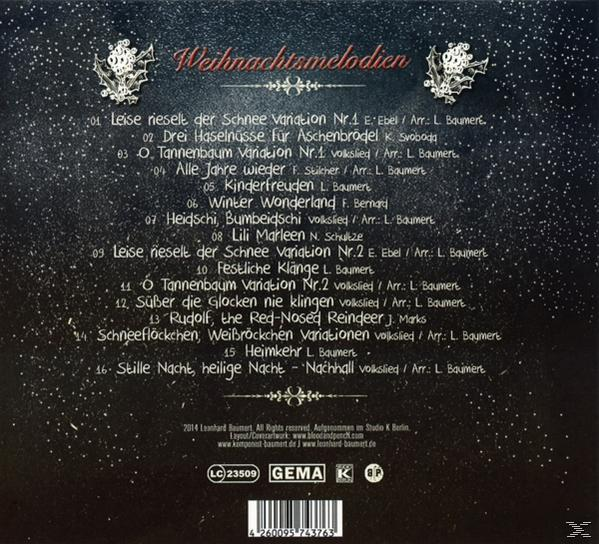 Leonhard Baumert - Weihnachtsmelodien-Leonhard Baumert am Klavier  - (CD)