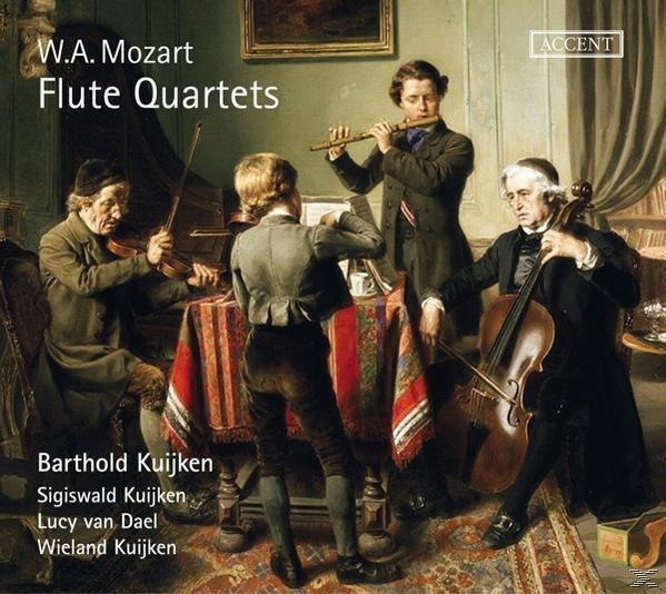 Albumcover mit vier Musikern, die in einem Raum spielen.
