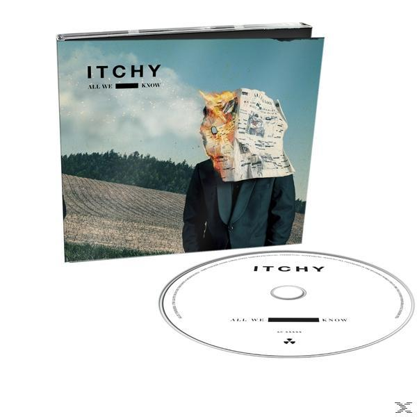 CD-Cover und -Disc. Das Cover zeigt einen Mann mit Zeitungskopf, die Disc ist weiß.