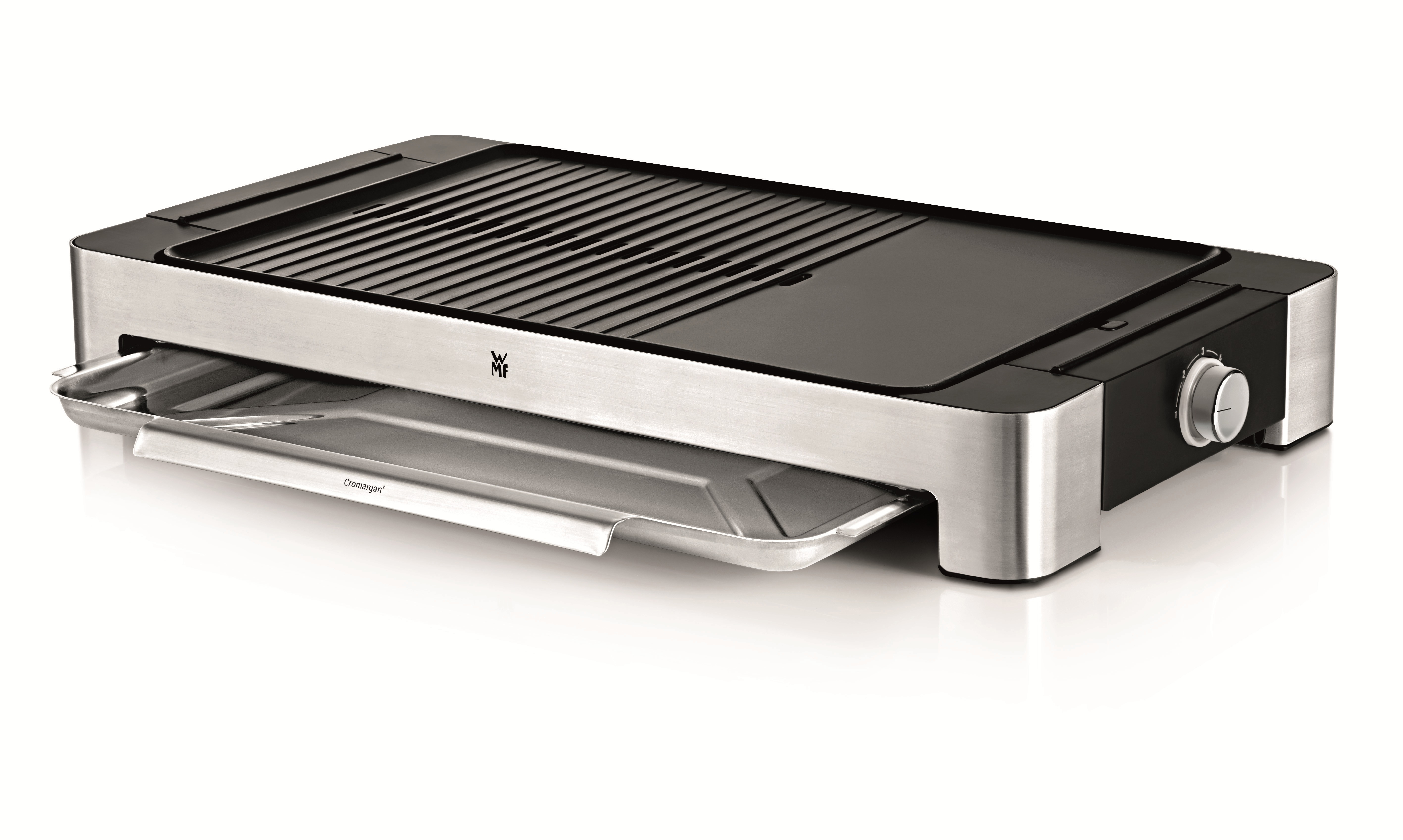 WMF LONO flach & gerippt Elektrogrill, Cromargan matt (2300 Watt)