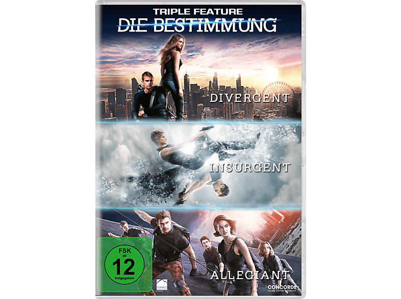 Triple Feature: DVD Allegiant) Bestimmung (Divergent, Insurgent, Die