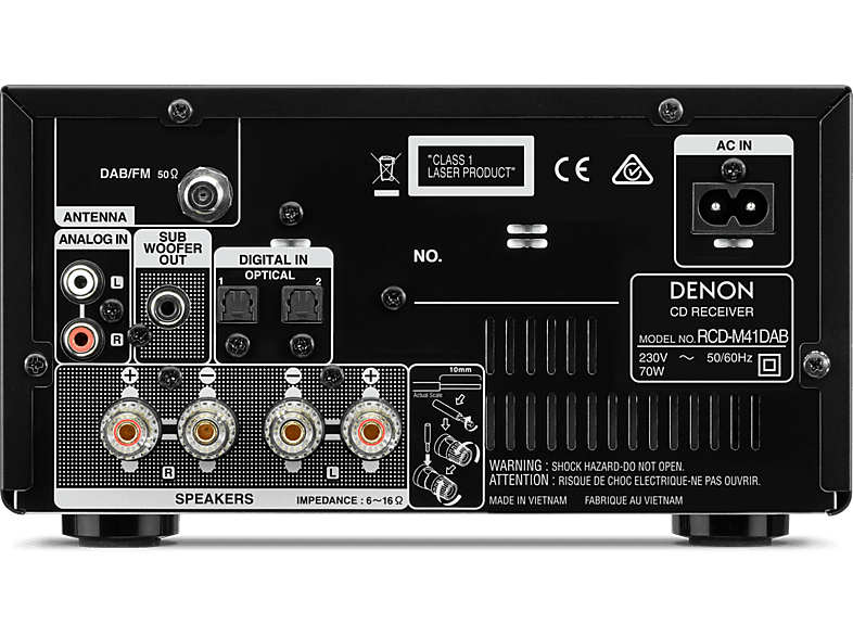 Denon Kompakt Anlage D-M41DAB, Premium-Silber / Kirschholz; Kompaktanlage — Foto 3 von 3