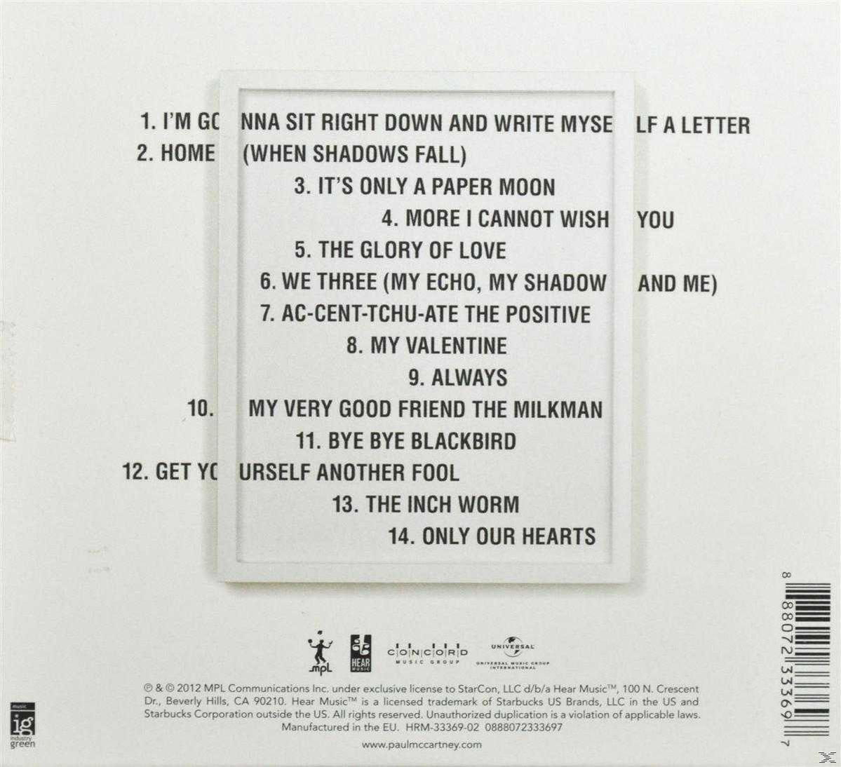 Rückseite des CD-Covers. Texte auf weißem Hintergrund.