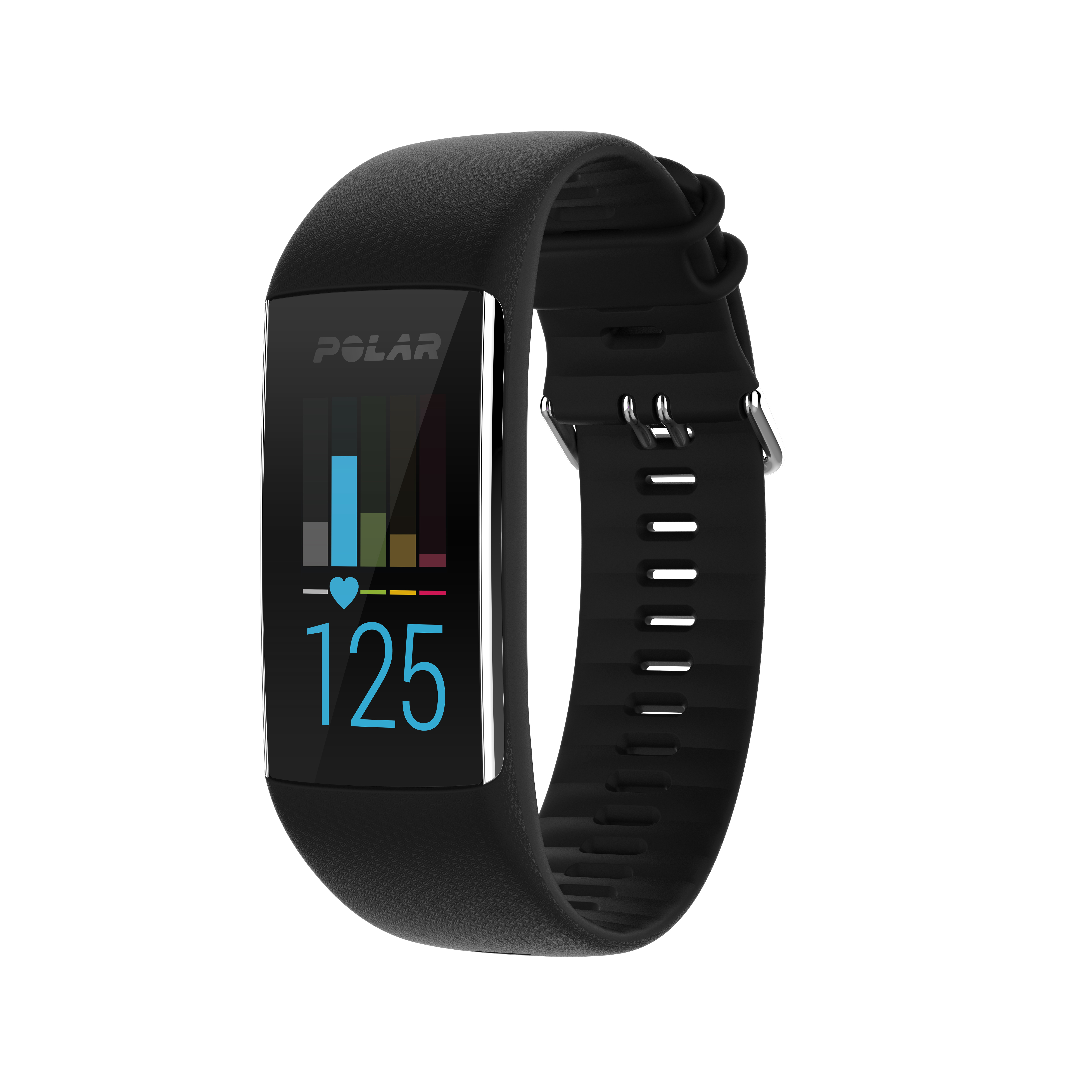 POLAR A370 Größe M/L, Fitness Tracker, 140-200 mm, Schwarz