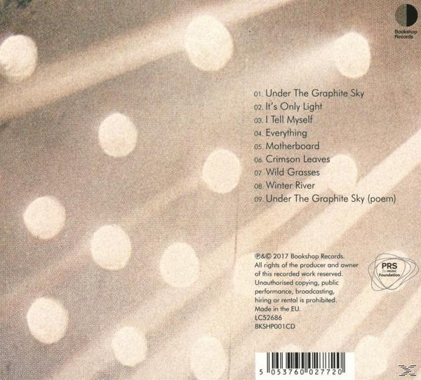 CD-hoes. Witte stippen op een grijze achtergrond. Tracklist en copyrightinformatie staan rechts. Barcode onderaan.