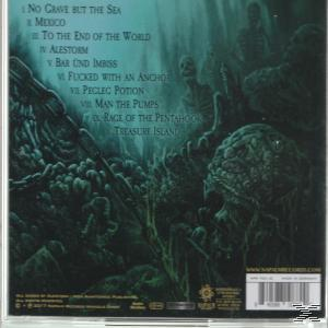 CD-Hülle mit Cover. Grüner und grauer Hintergrund mit mehreren Totenköpfen und einem Piratenschiff.
