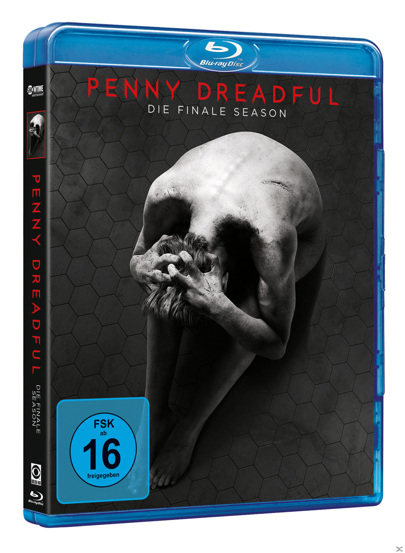 Blu-ray-Cover für Penny Dreadful: The Final Season, zeigt eine nackte Person in Fötusstellung.