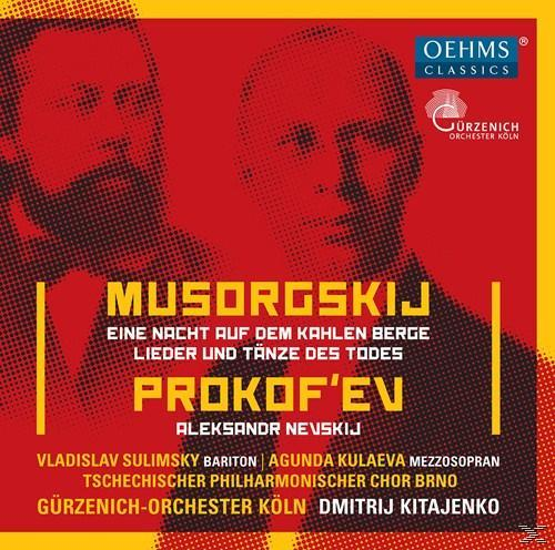 Albumcover mit Text in Rot und Gelb, mit zwei Porträts von Männern.