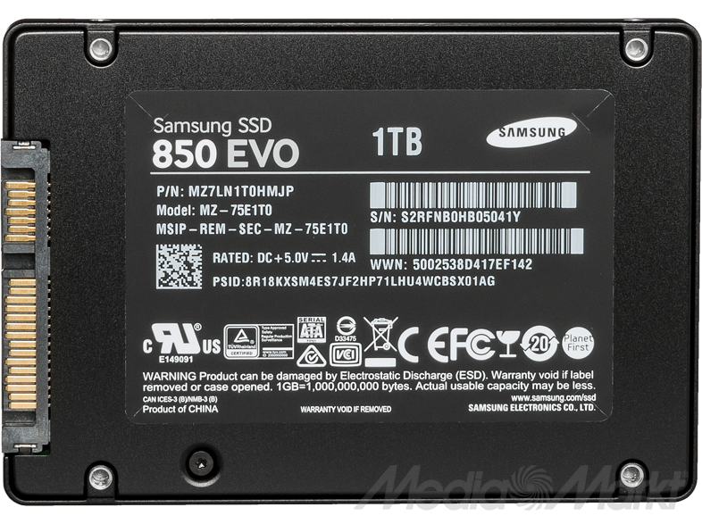 SAMSUNG 1TB 850 EVO Basic 2,5" SATA3 SSD (MZ-75E1T0B)