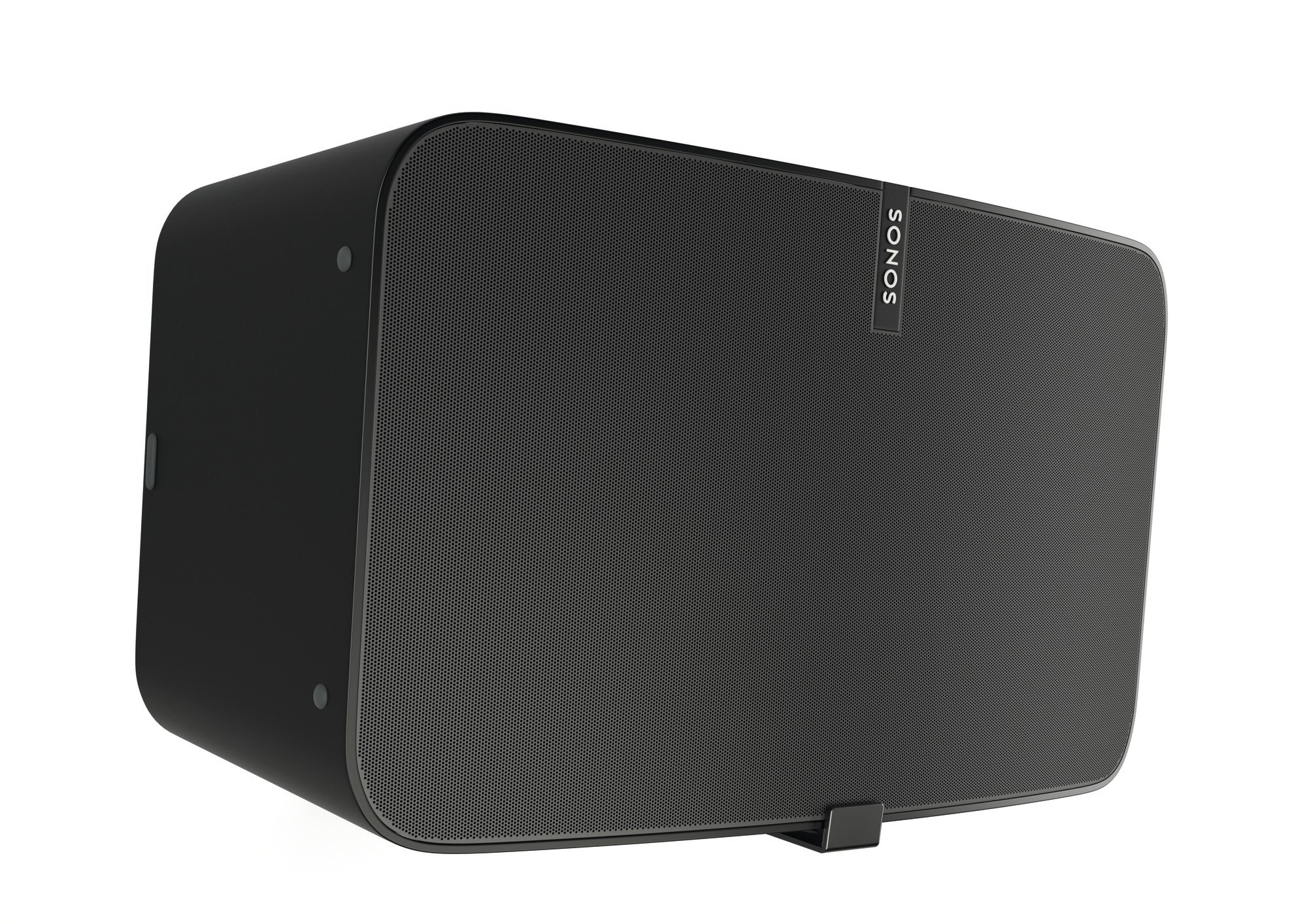 Altoparlante nero con logo SONOS. L'altoparlante ha una forma arrotondata con griglia.