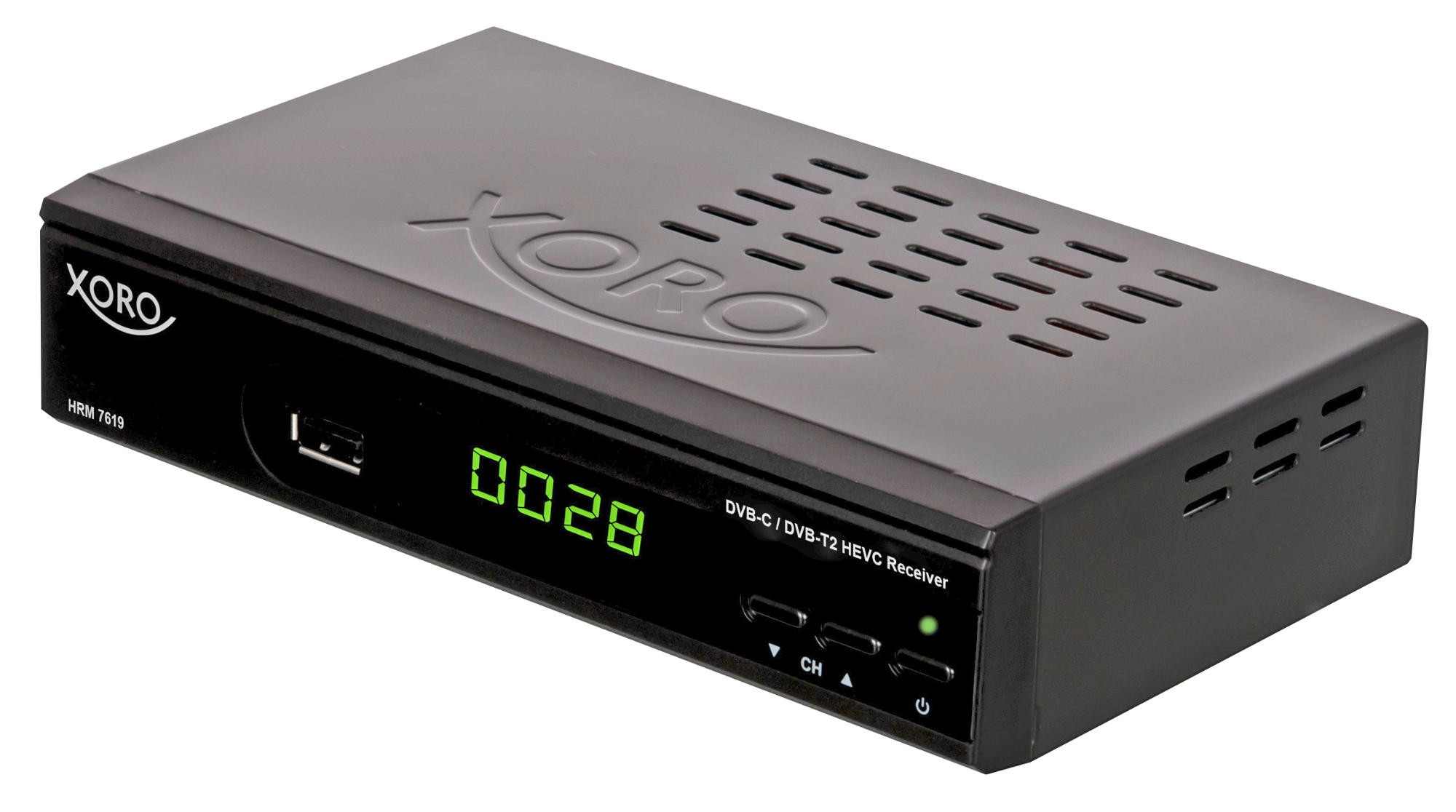 XORO HRM 7619 DVB-C2/T2 Receiver HD, DVB-T2 Schwarz) (HDTV, DVB-C2, DVB-C, HD