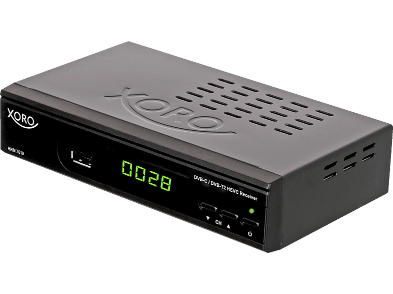 XORO HRM 7619 DVB-C2/T2 HD Receiver (HDTV, DVB-T2 HD, DVB-C, DVB-C2, Schwarz)