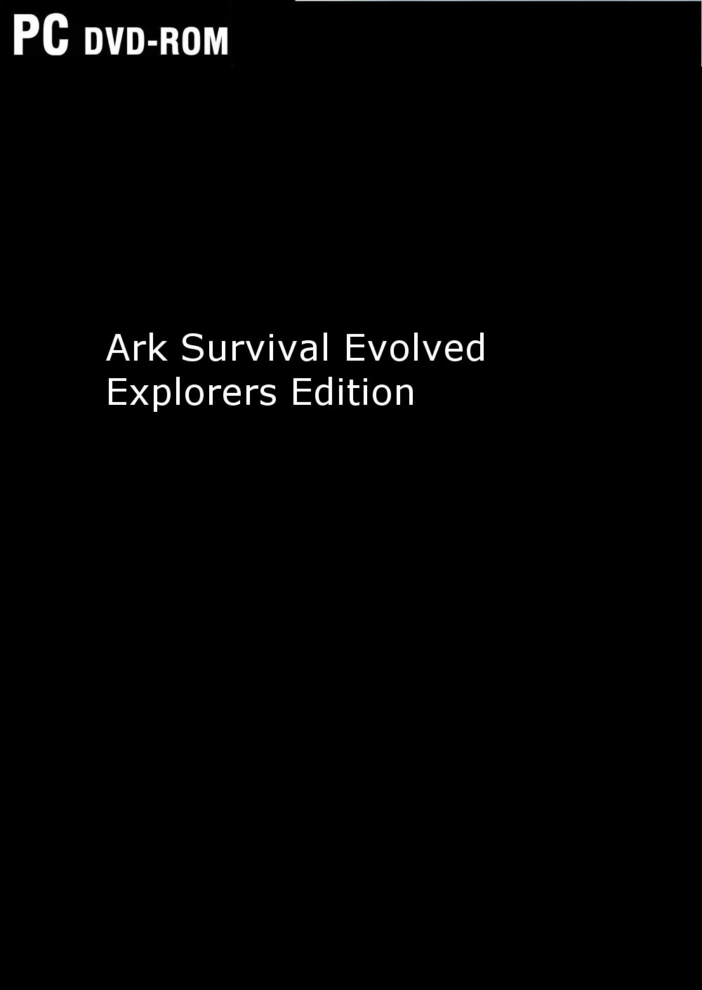 Ein schwarzer Bildschirm mit weißem Text, der Ark Survival Evolved Explorers Edition sagt.